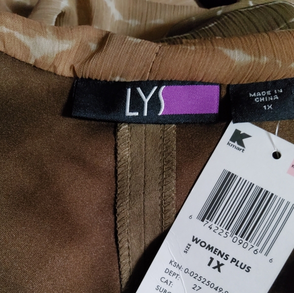 Brown and Tan Sleeveless Open Front Chiffon Vest - Picture 6 of 8